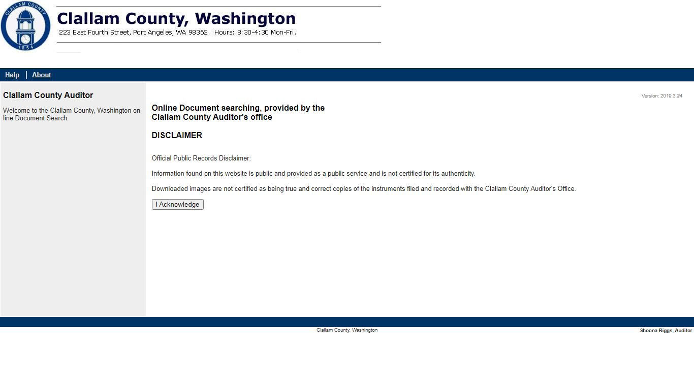 Clallam County Auditor - Document Search